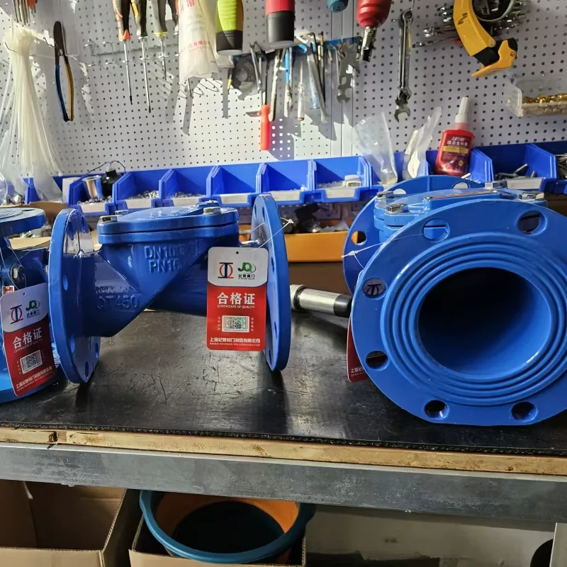 Ductile Iron Rubber Check Valve H44X-16Q Flanged Anti-Reverse Water Flow Industrial Plumbing - Image 2