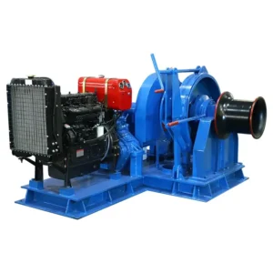 Single Chain Wheel Diesel Anchor Winch Heavy‑Duty Steel for Marine Deck Use